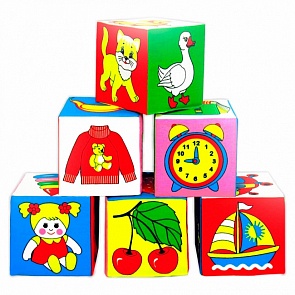 Набор из 6 кубиков «Предметы» (Мякиши, 001 МЯКИШИsim)